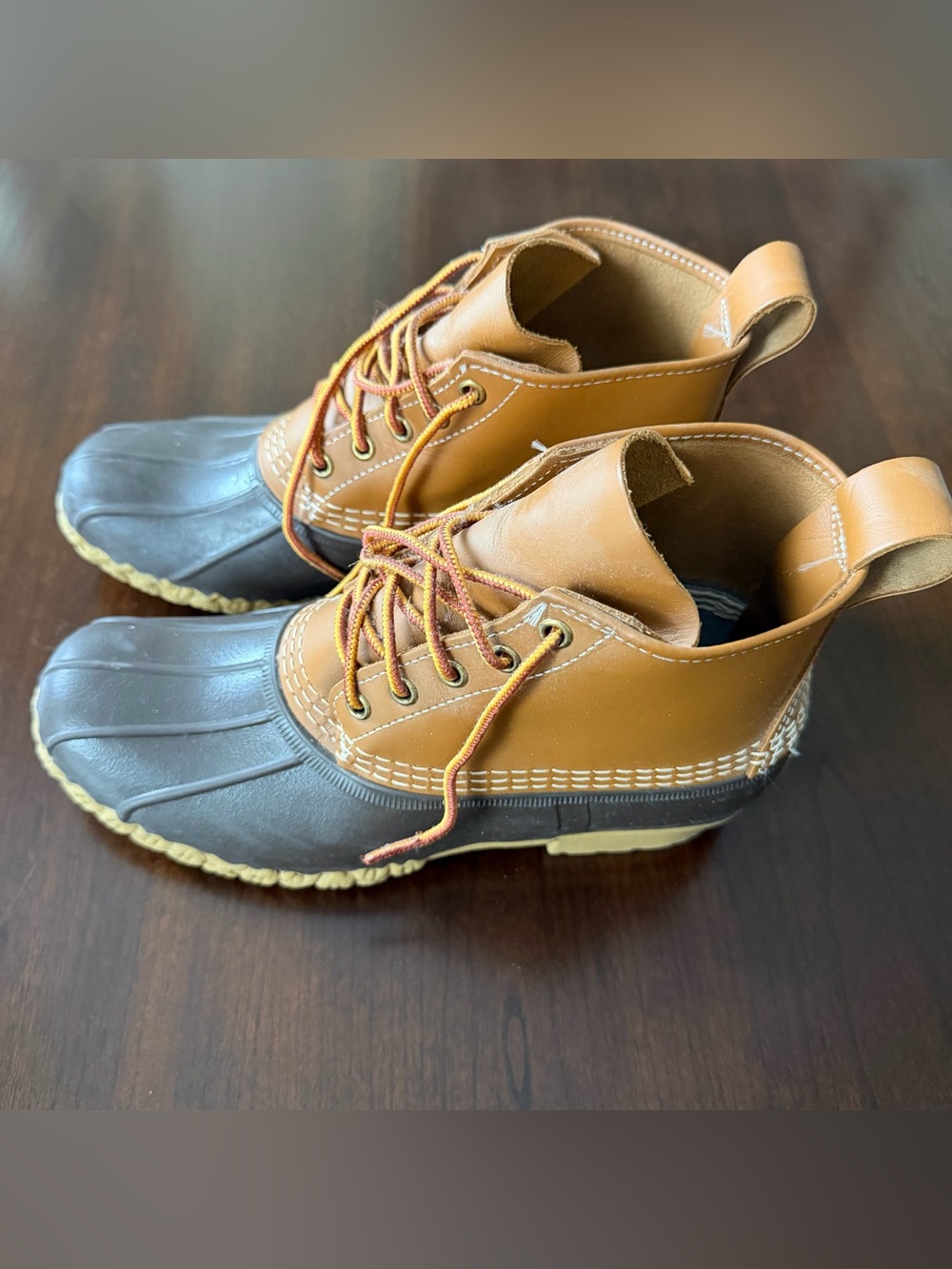 L.L.Bean Duck Bean Boots US Size 7 M, 6”Height Waterproof Leather Rubber - NEW - Picture 2 of 8